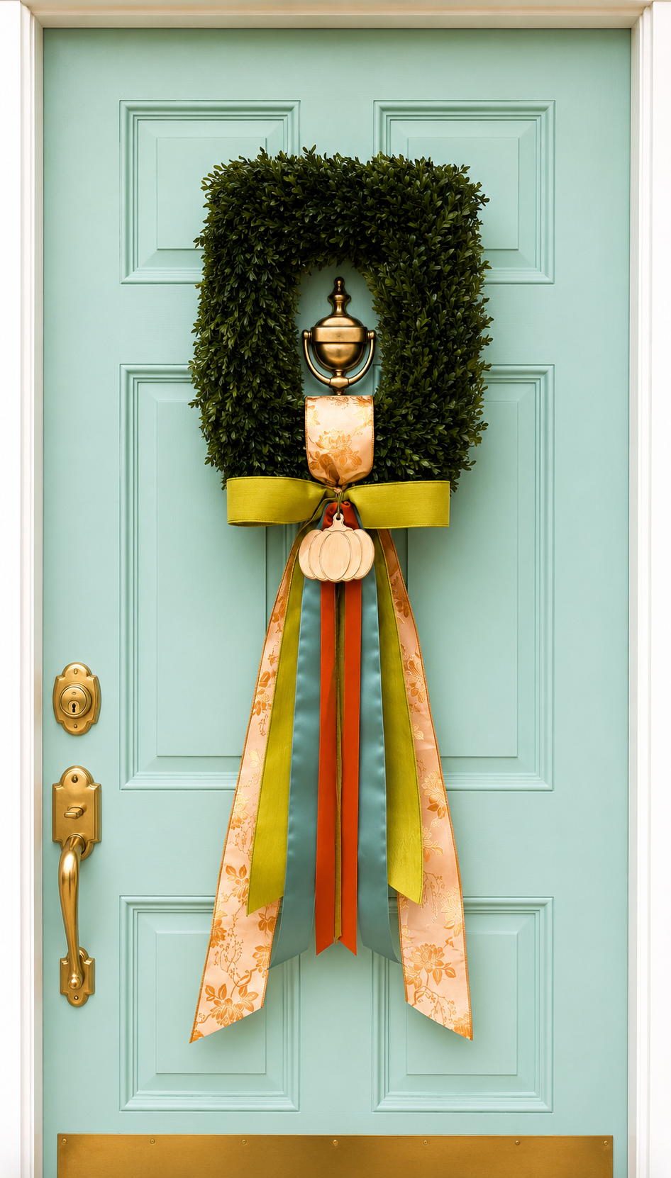 The Gilded Harvest Square Tea Leaf Wreath