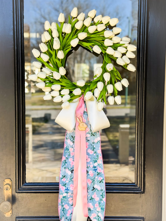 Serenity Tulip Cottontail Wreath