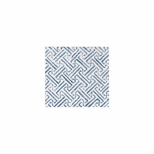 Papersoft Napkins Greek Key Blue Cocktail Napkins (Pack Of 20)