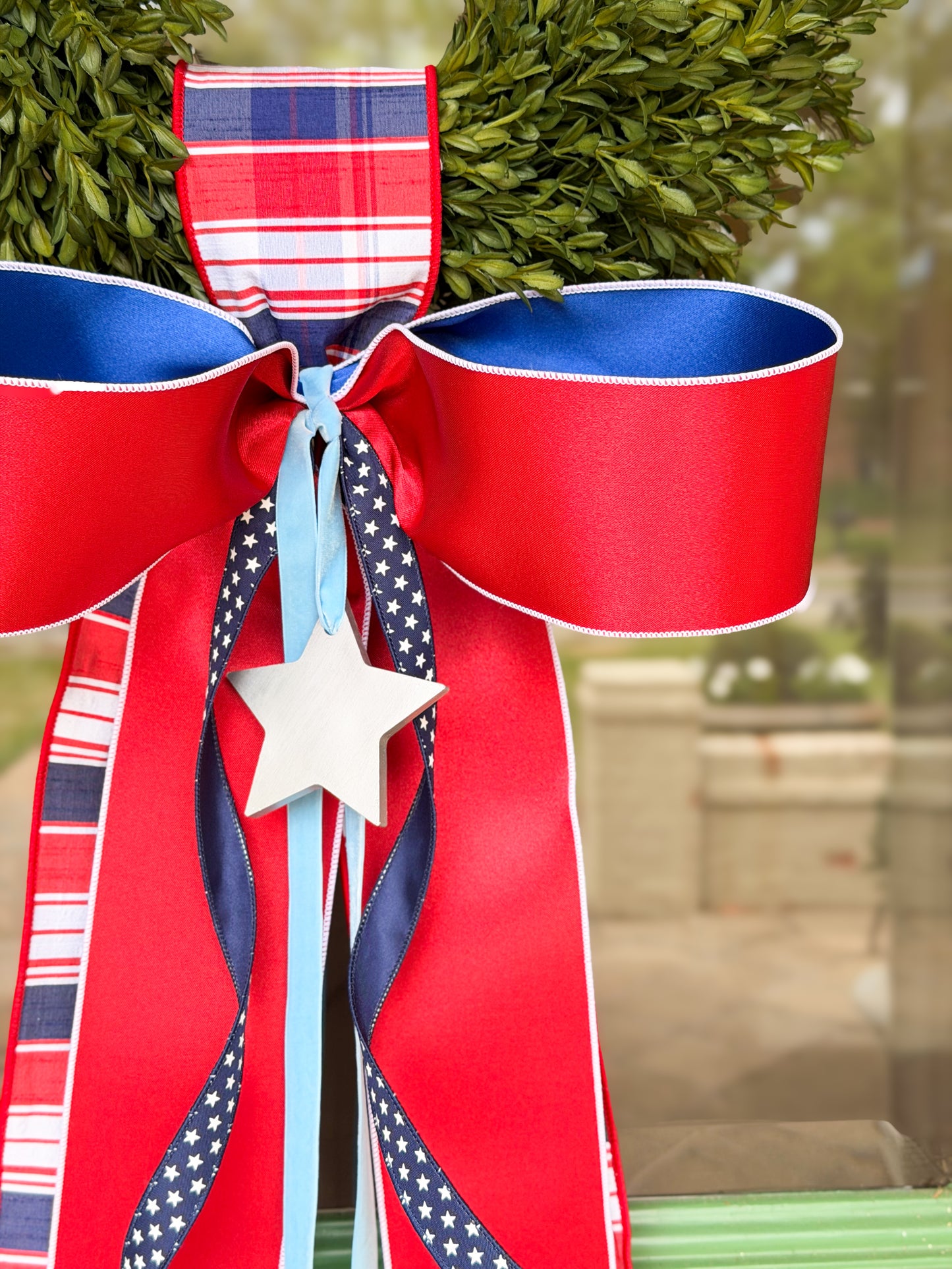 Stars & Stripes Society Tea Leaf Wreath