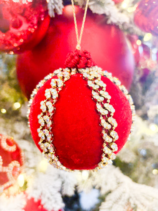 Velvet Opulence Ornament-Set of 5