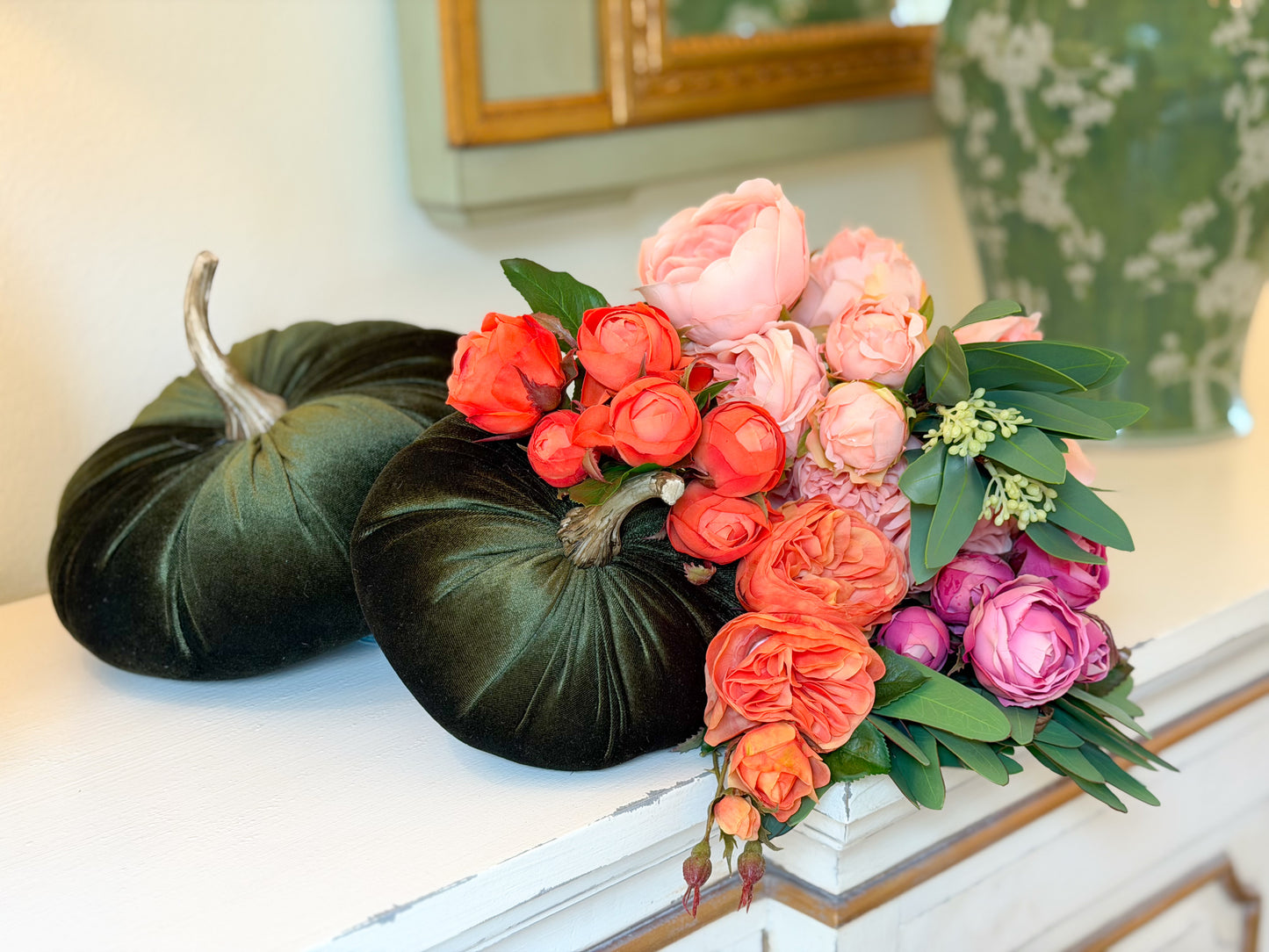 Emerald Velvet Pumpkin Garden Collection