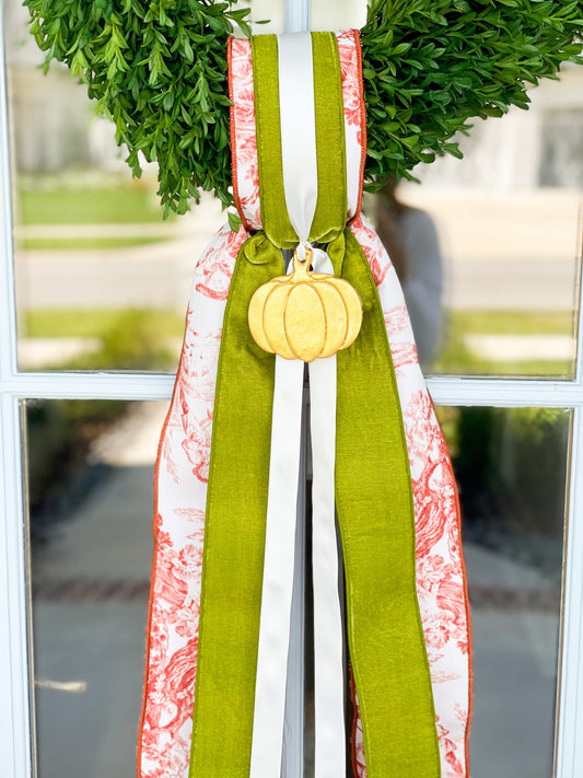 Pumpkin Patch Ribbon Sash And Pumpkin ONLY