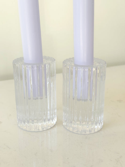 Glass Accent Candle Holders