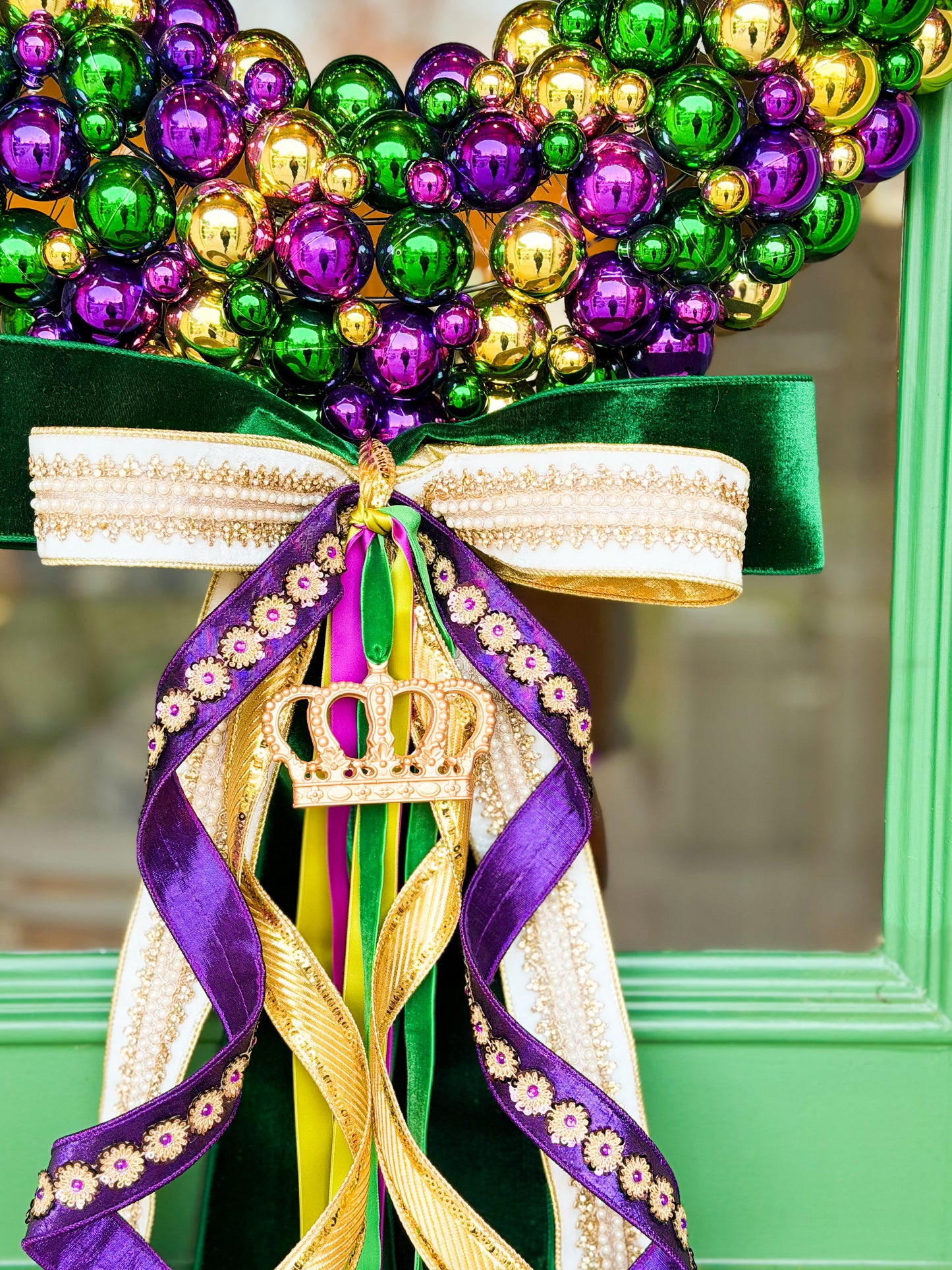 Fleur de Fête Mardi Gras Wreath