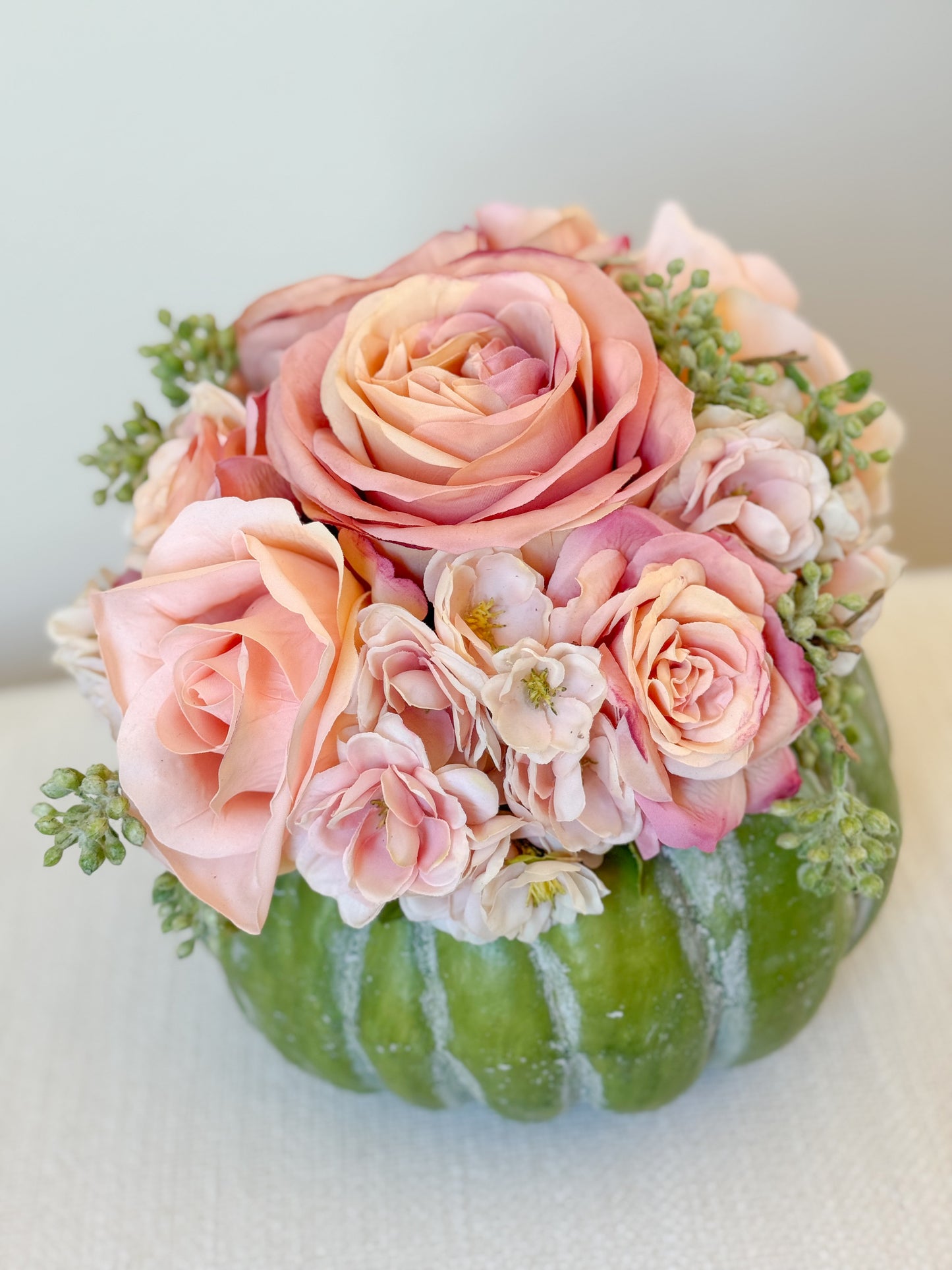 Medium Rose Garden Pumpkin Arrangement