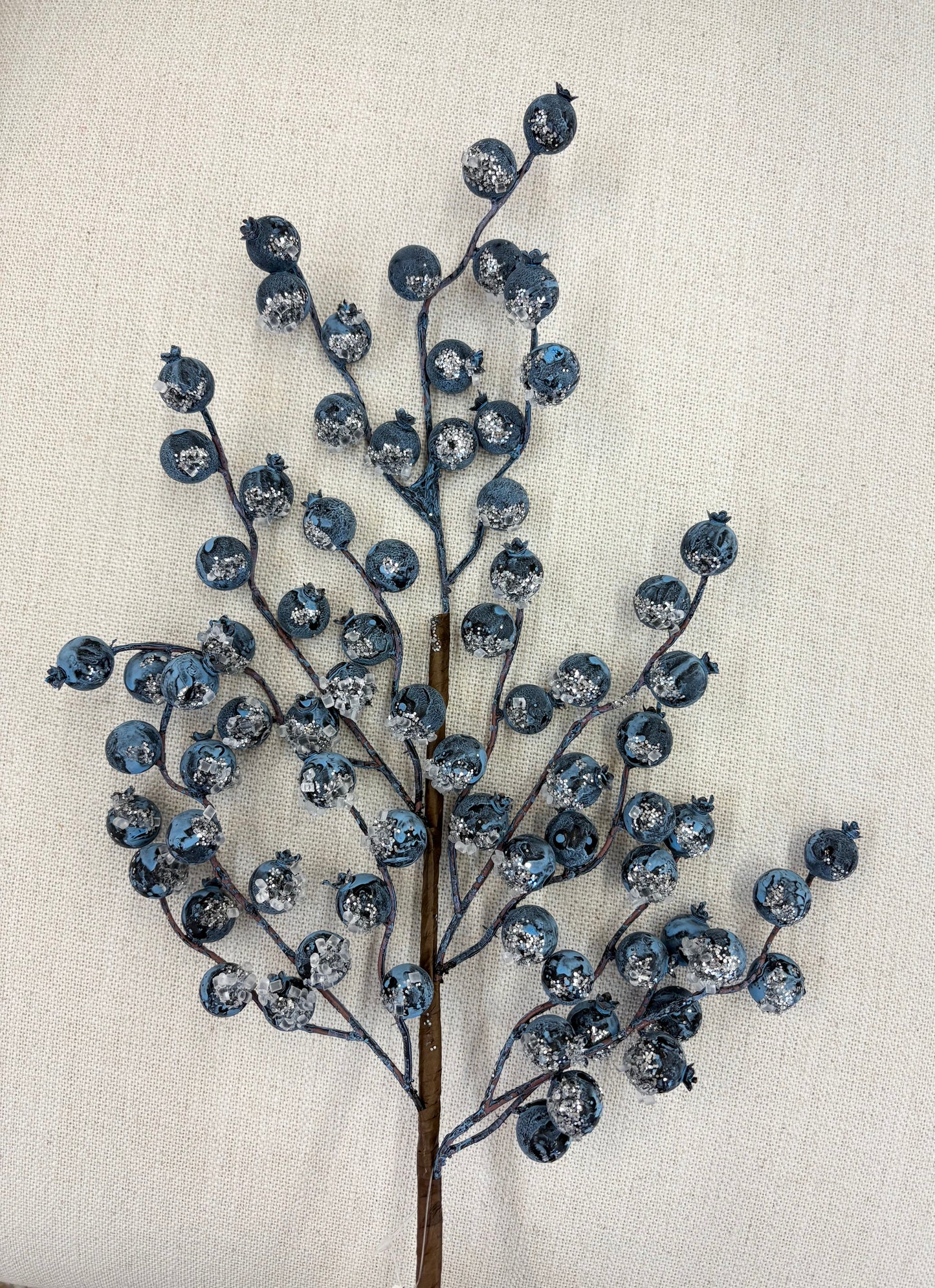 Frosted French Blue Berry Spray set of 4