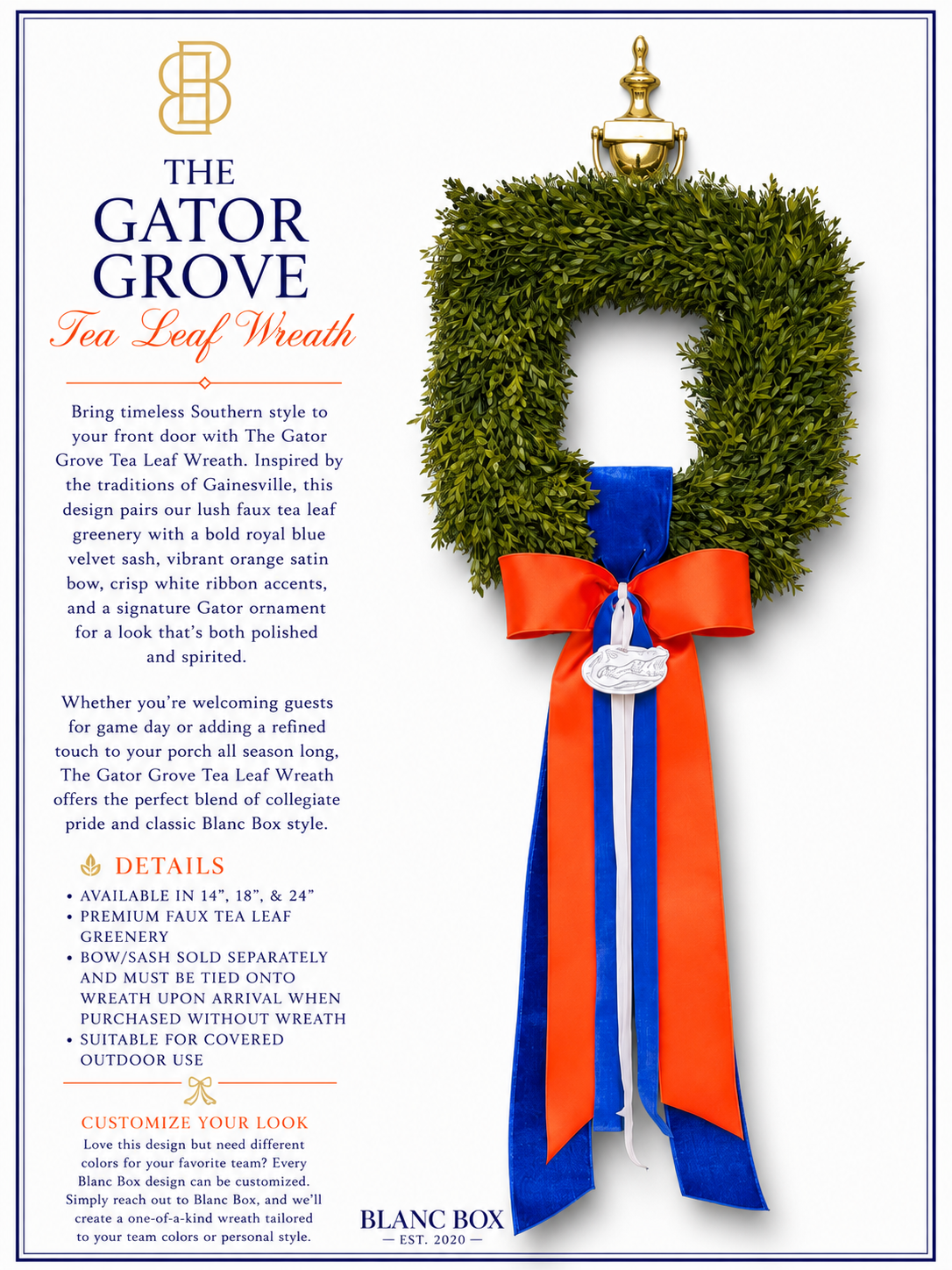 The Gator Grove Tea Leaf Wreath