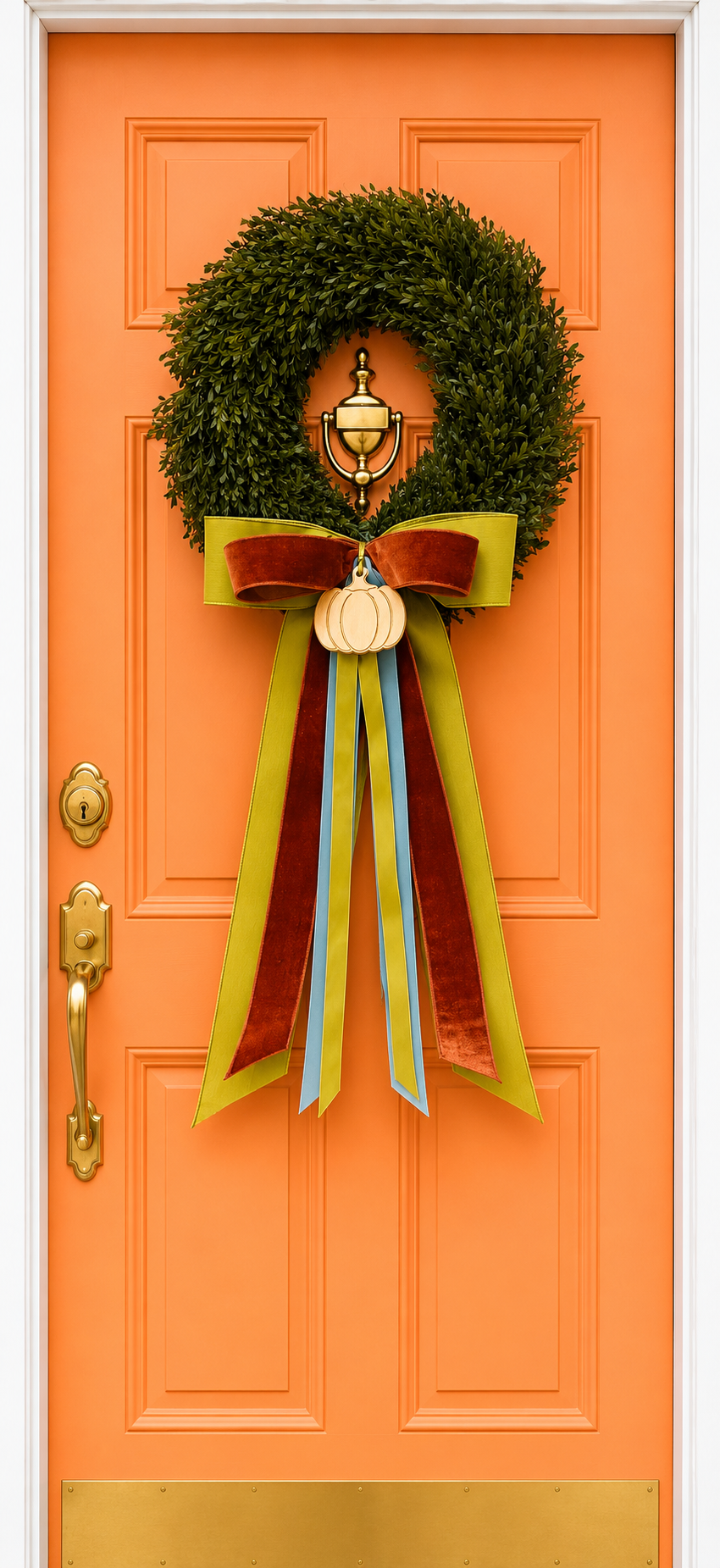 Golden Harvest Pumpkin Bow