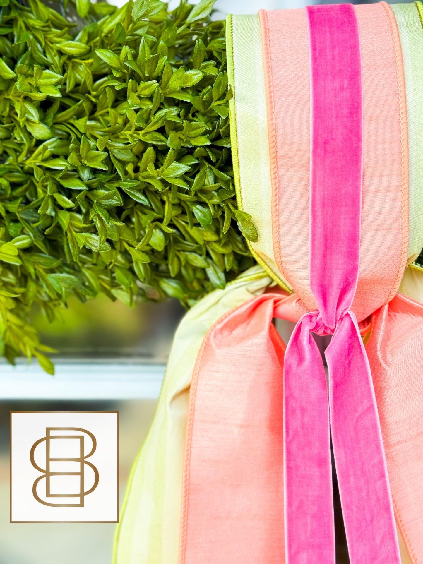 Peach Fuzz Wreath And Sash