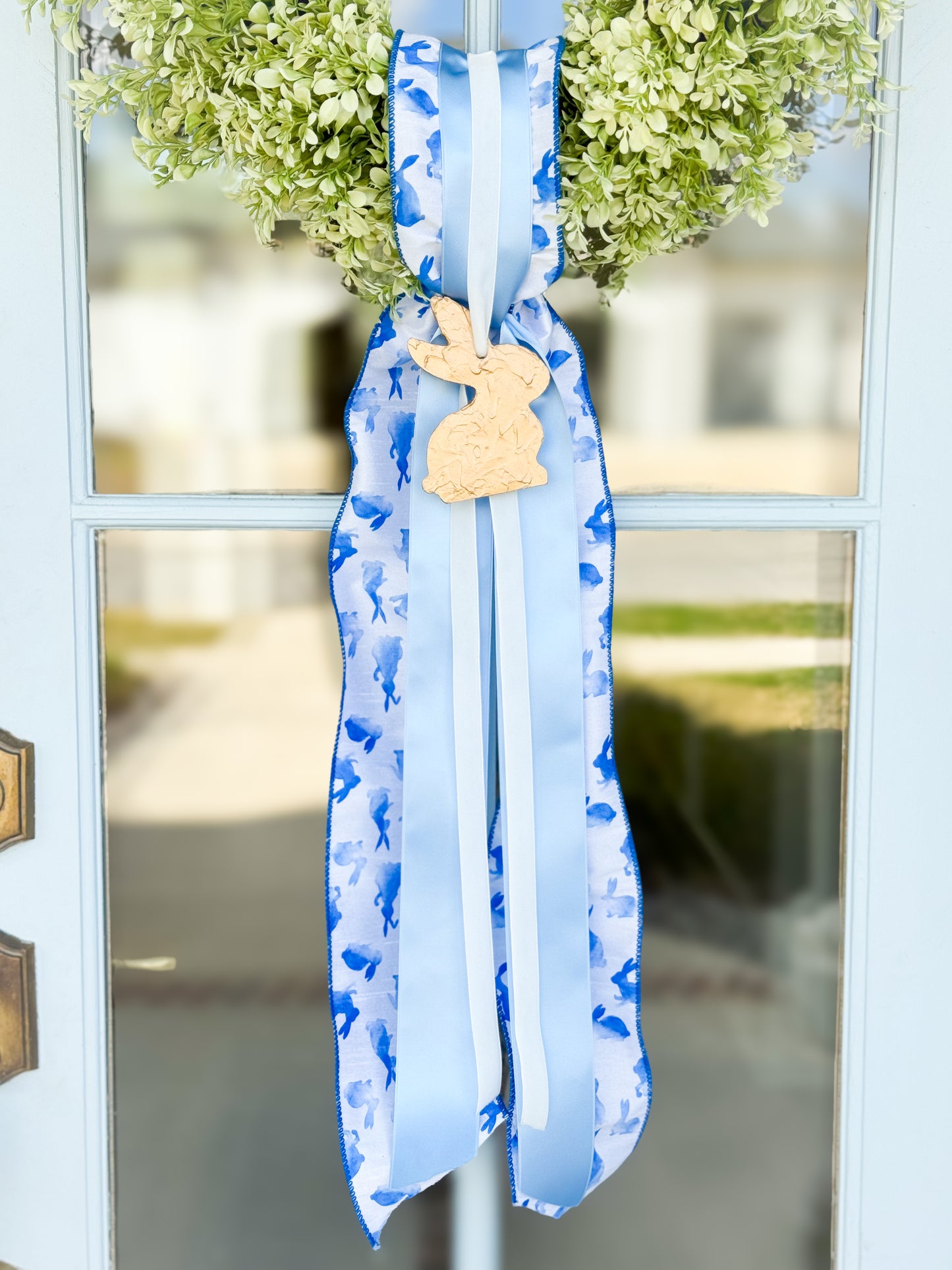 The Cottontail Boxwood Wreath And Sash