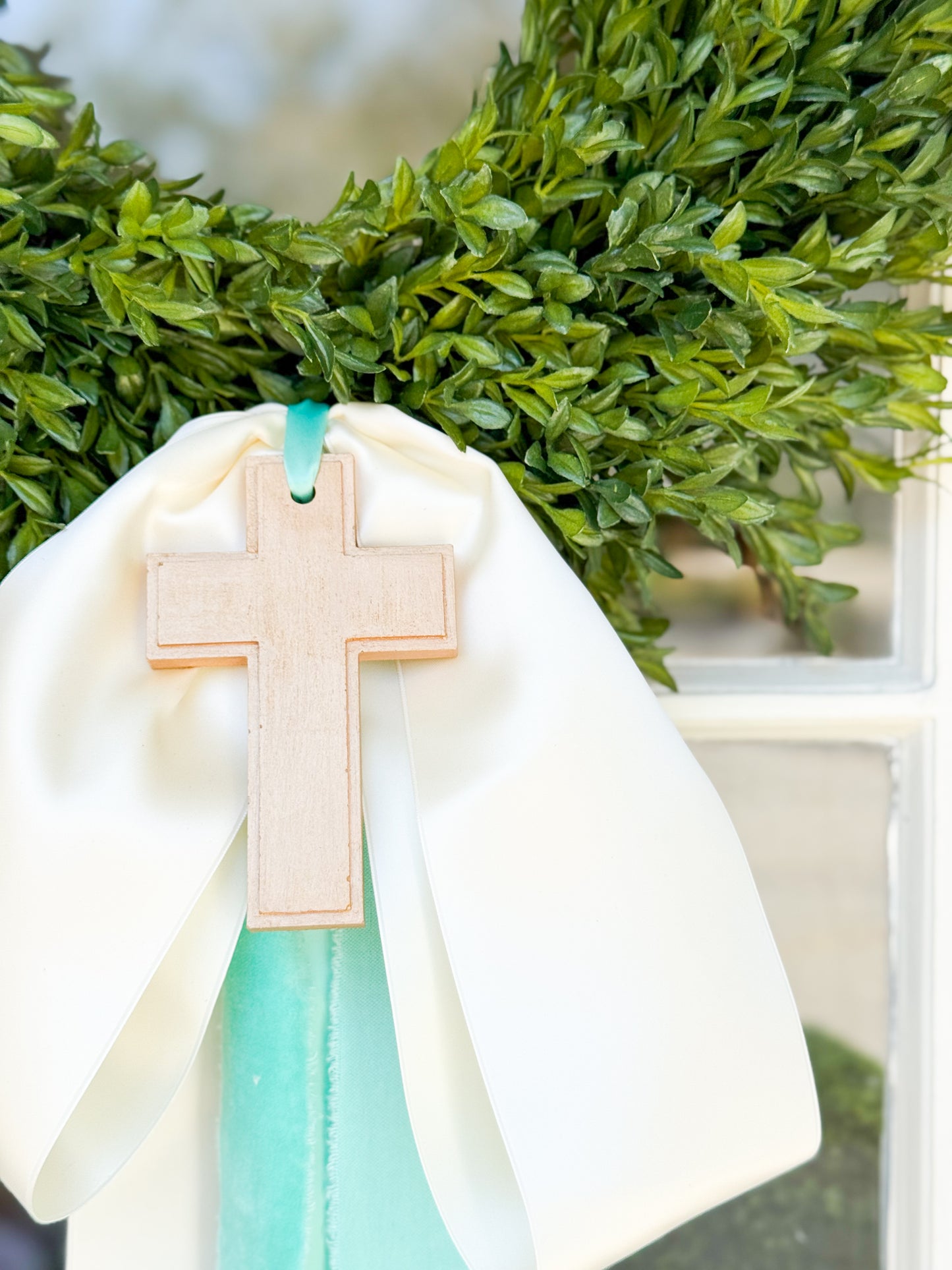 He Is Risen Tea Leaf Wreath