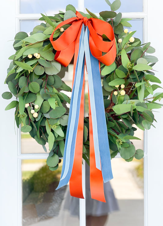 Bountiful Bow Lux And Eucalyptus Wreath
