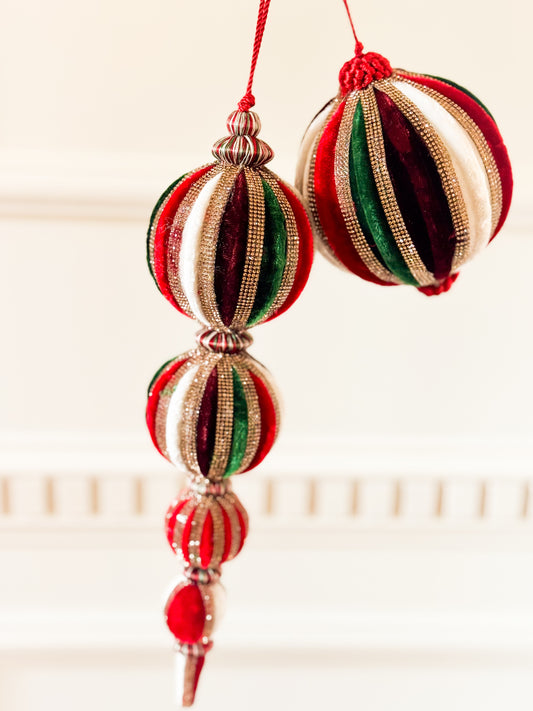 Velvet Carousel Ornament Set Of Two