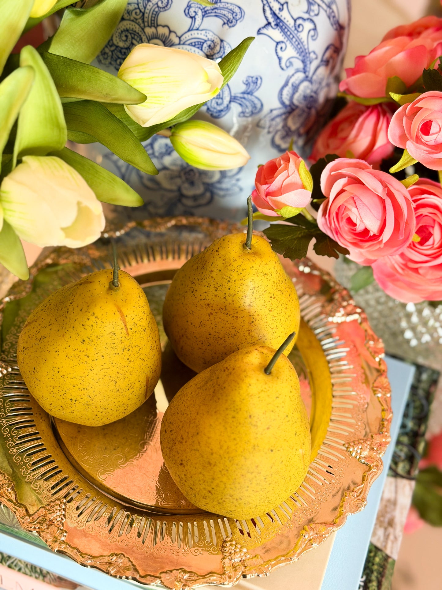 Pink Ranunculus in Glass Vase-11”