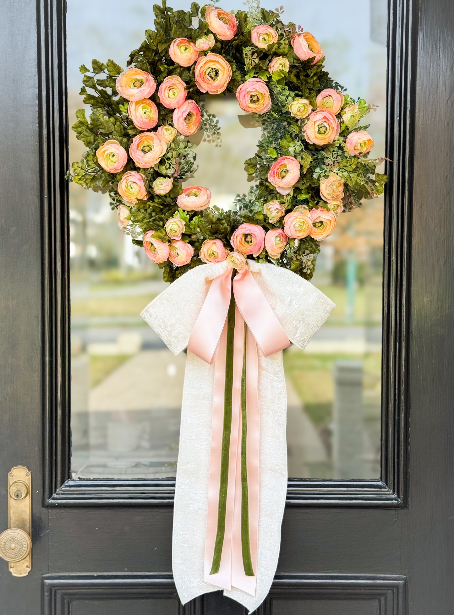 Perfectly Peachy Wreath And Bow