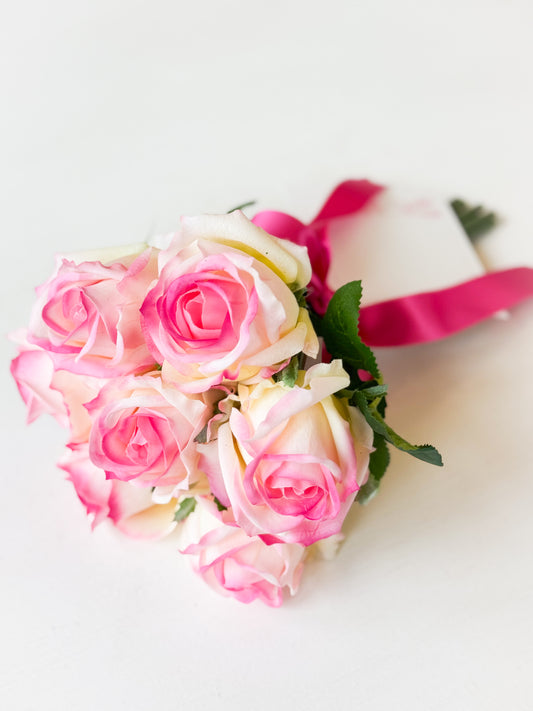 Pink Tip Rose Dance Bouquet