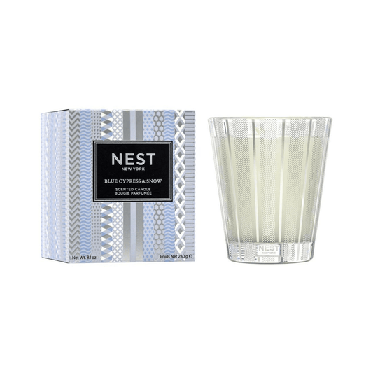 Blue Cypress And Snow Classic Candle