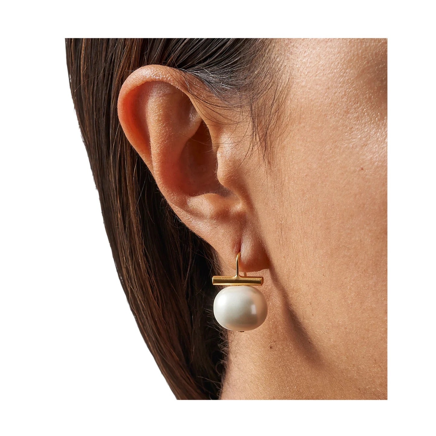 Catherine Canino Medium Classic Pebble Pearl Earrings
