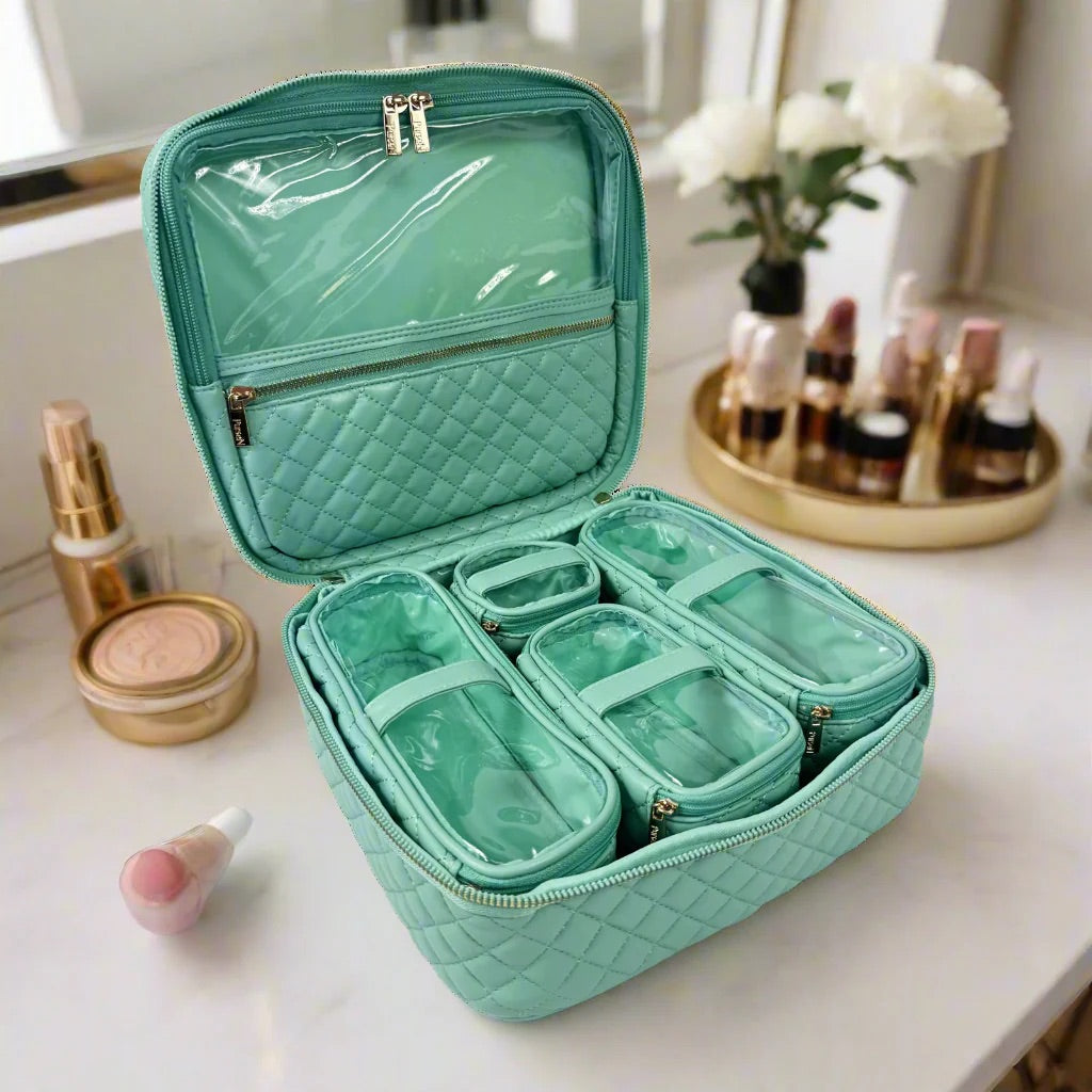 Mini Diva Makeup Case - Turquoise Quartz