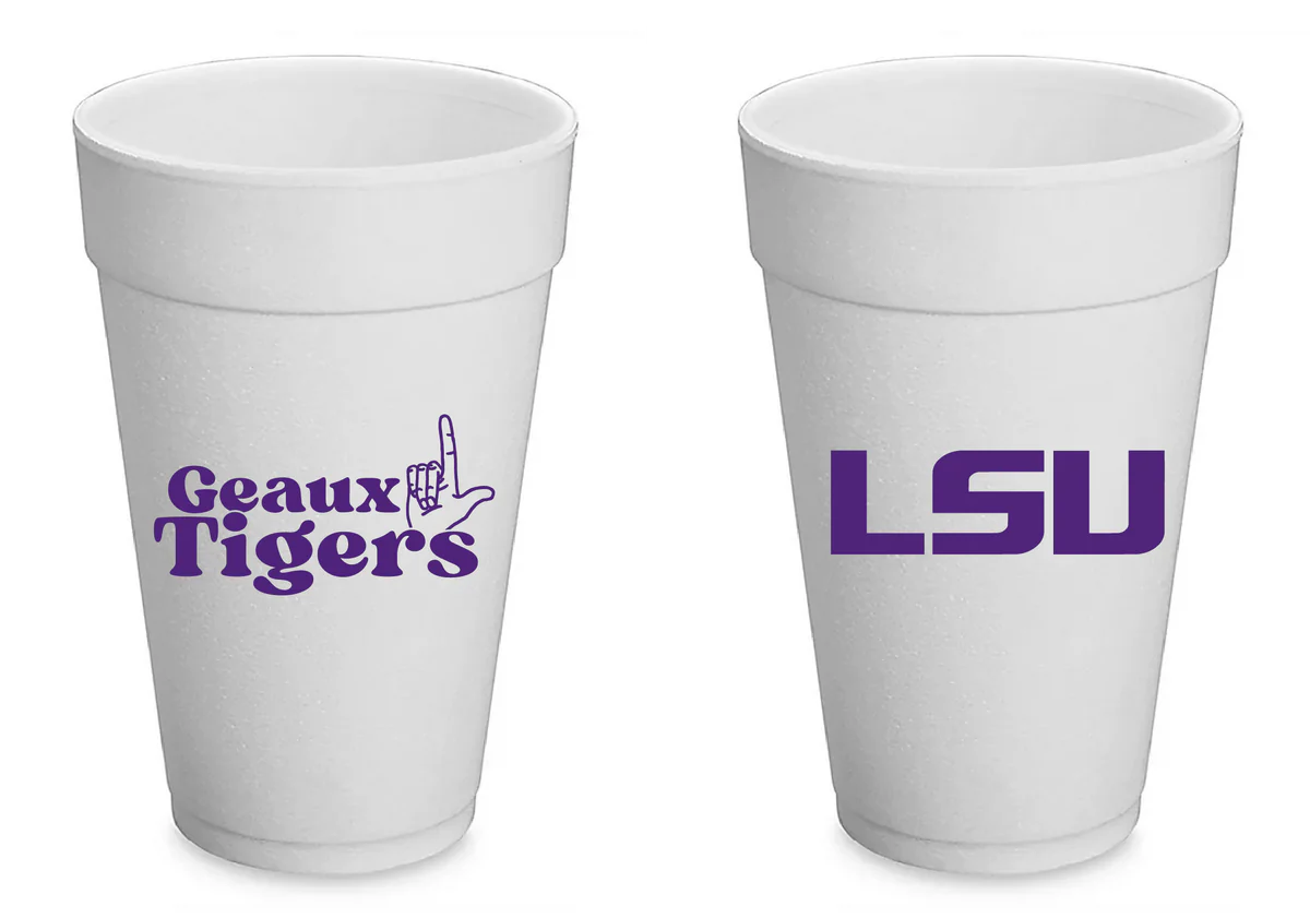 LSU Styrofoam Cups