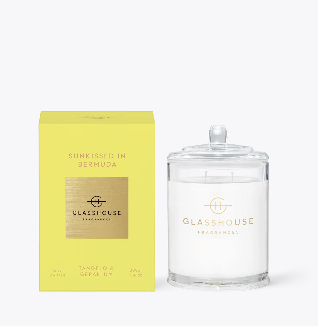 GLASSHOUSE Sunkissed in Bermuda Tangelo & Geranium Soy Candle 13.4 Oz