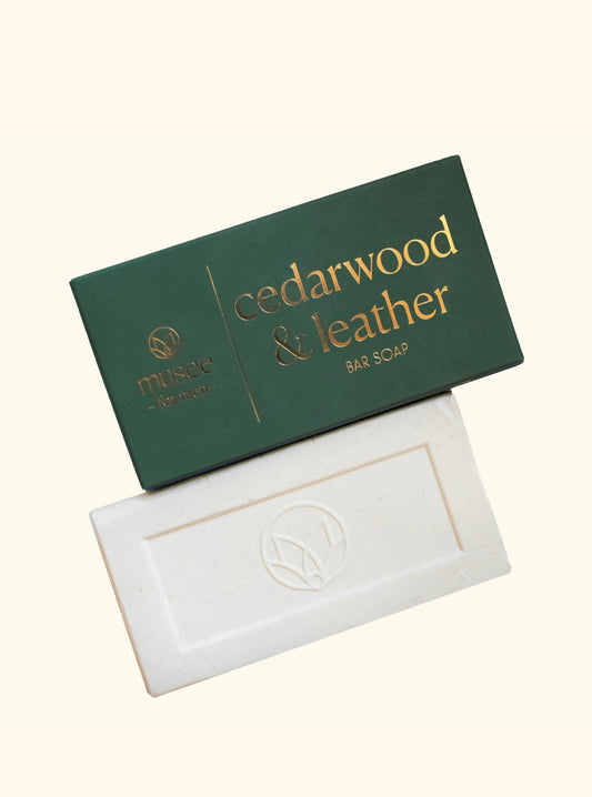 musee for men Cedarwood & Leather Bar Soap