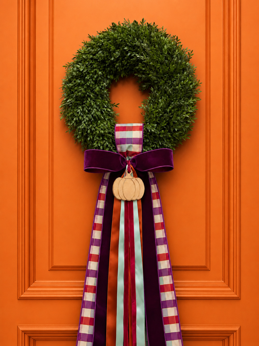 Plum Harvest Tea Leaf Wreath