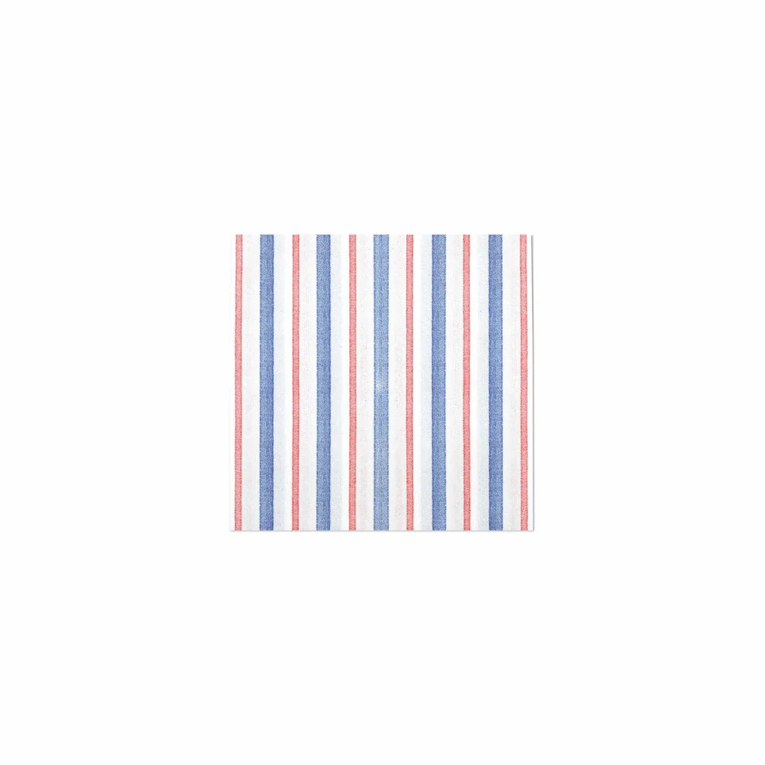 Papersoft Napkins Americana Stripe Cocktail Napkins-(Pack of 20)