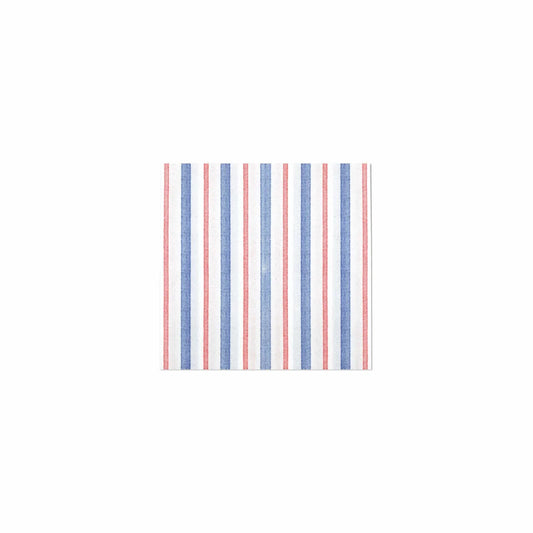 Papersoft Napkins Americana Stripe Cocktail Napkins-(Pack of 20)