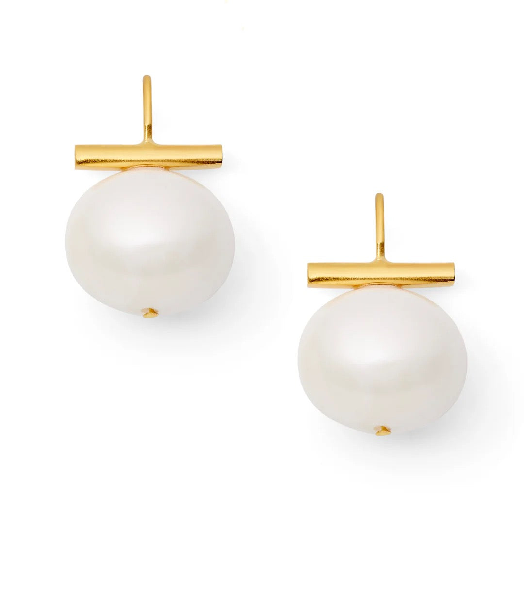 Catherine Canino Medium Classic Pebble Pearl Earrings
