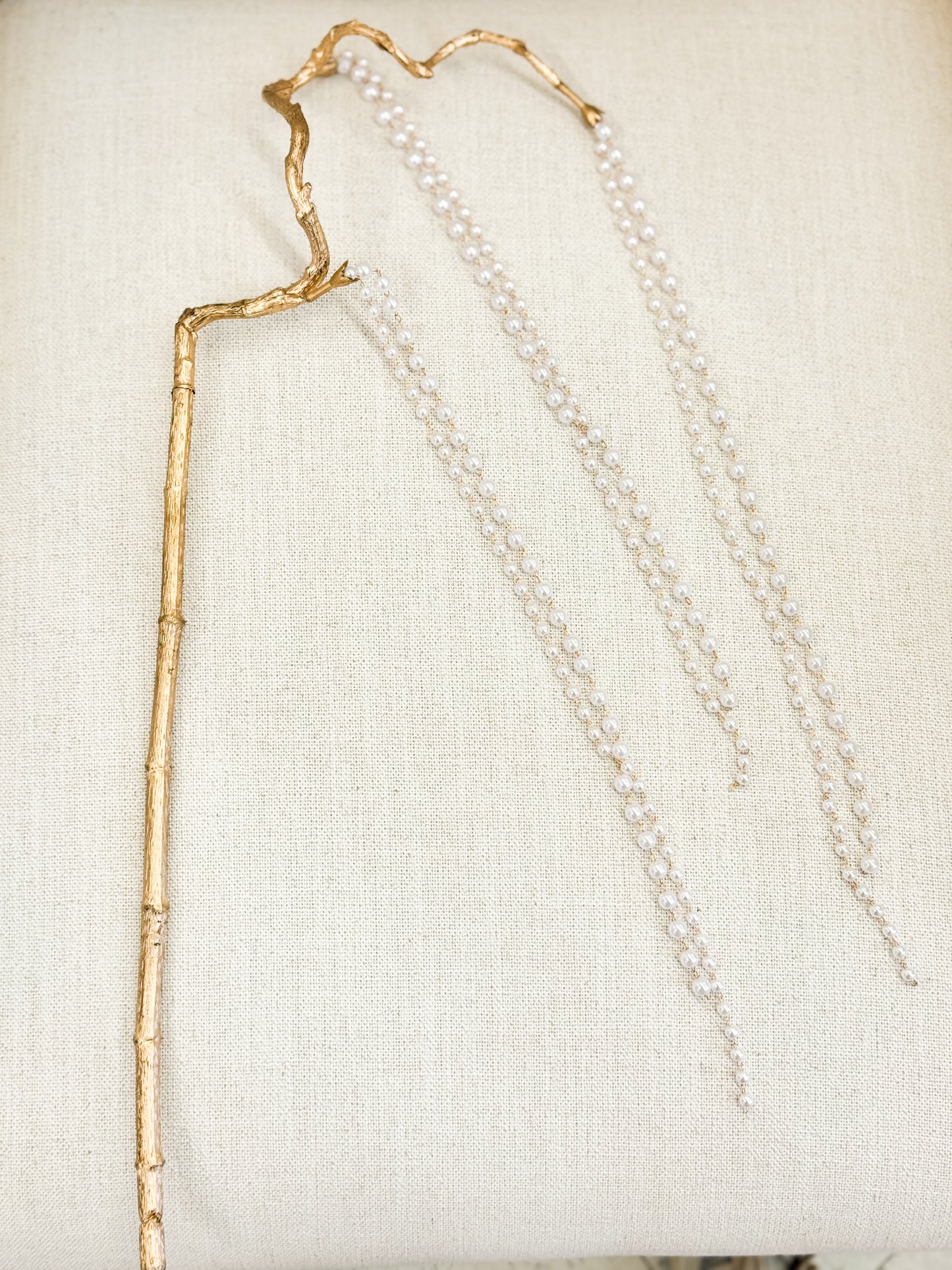 Gilded Pearl Cascade Stem Bundle Of 3