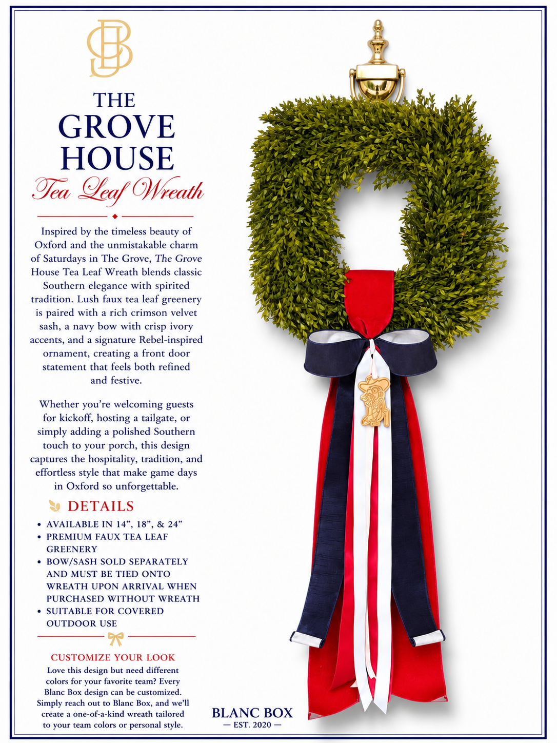 The Grove House Tea Leaf Wreath