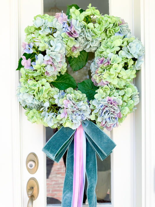 English Garden Hydrangea Wreath