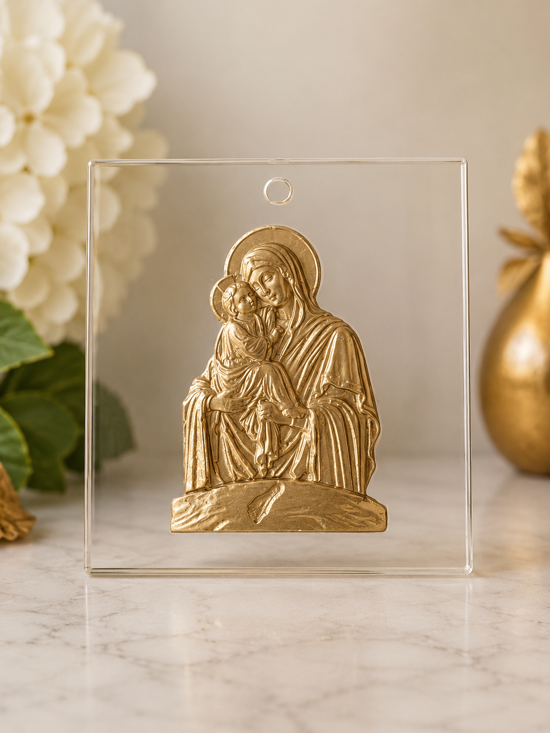 Mother Mary and Child Wreath Oranment
