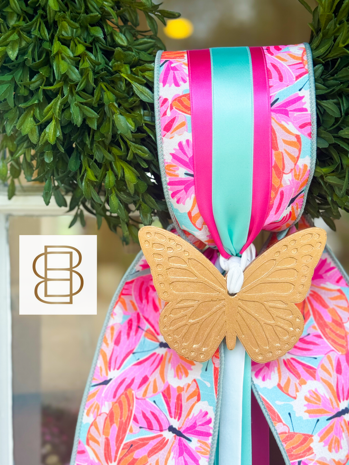 The Pink Papillon Tea Leaf Wreath