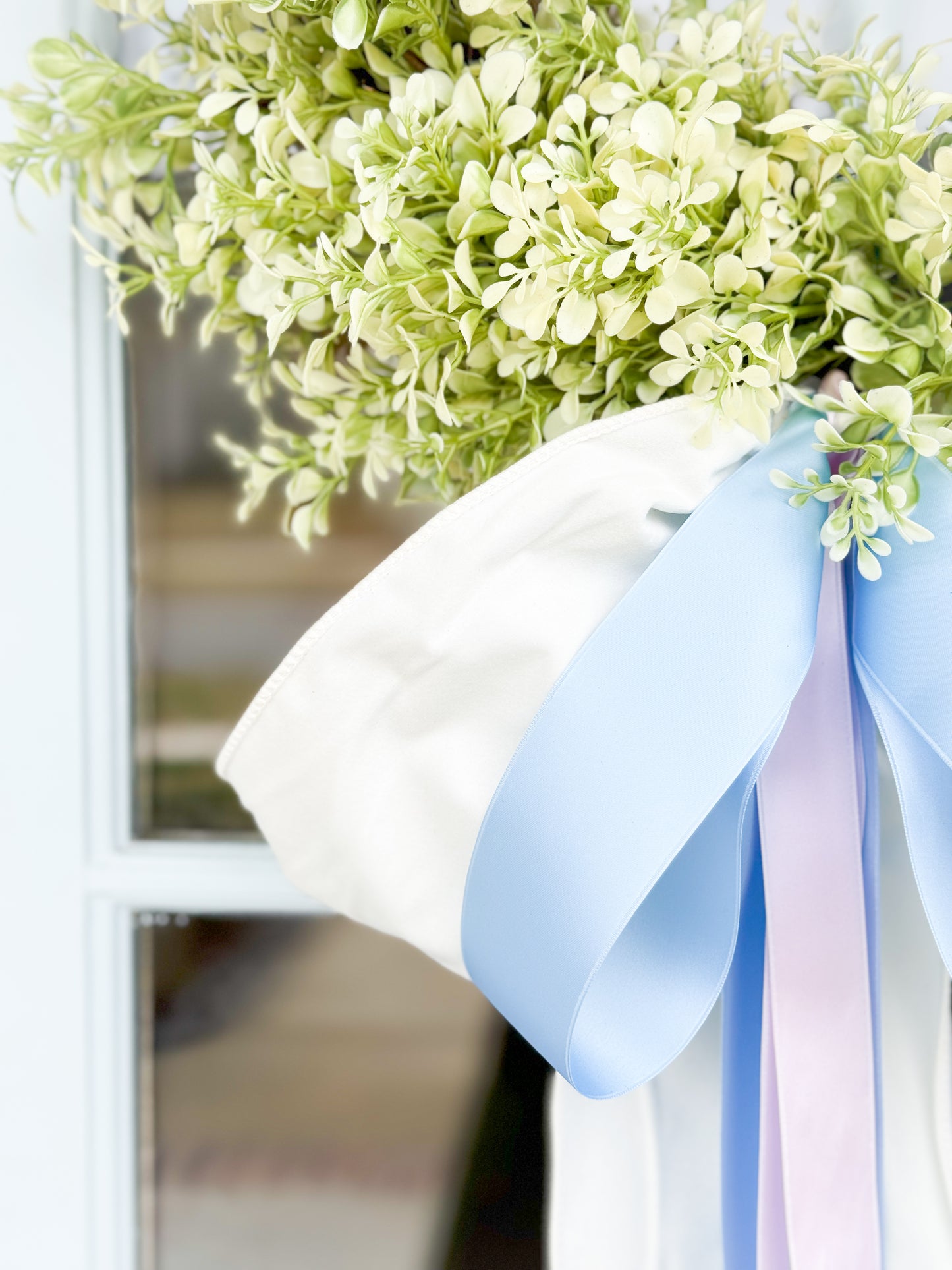 The Blissful Bow Boxwood Wreath