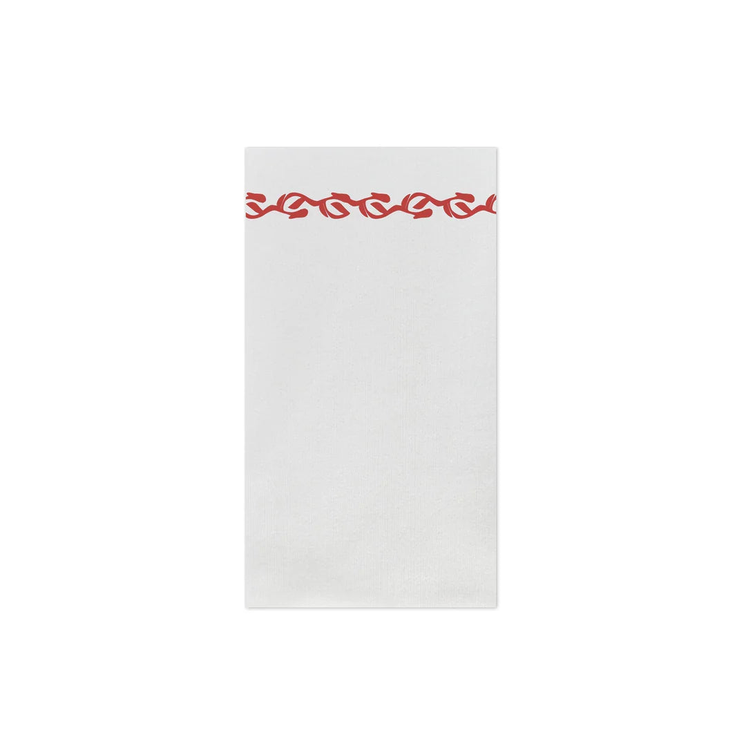 Papersoft Napkins Florentine Red Guest Towels (Pack Of 50)