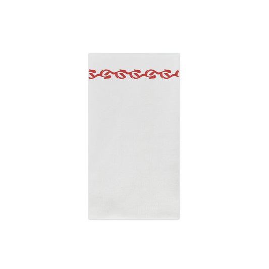 Papersoft Napkins Florentine Red Guest Towels (Pack Of 50)