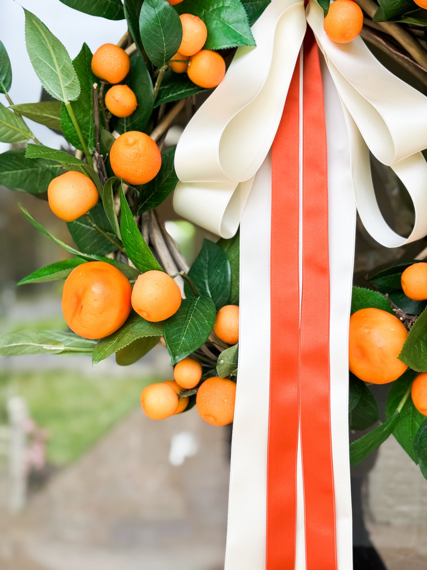 Classic Clementine Wreath And Bow