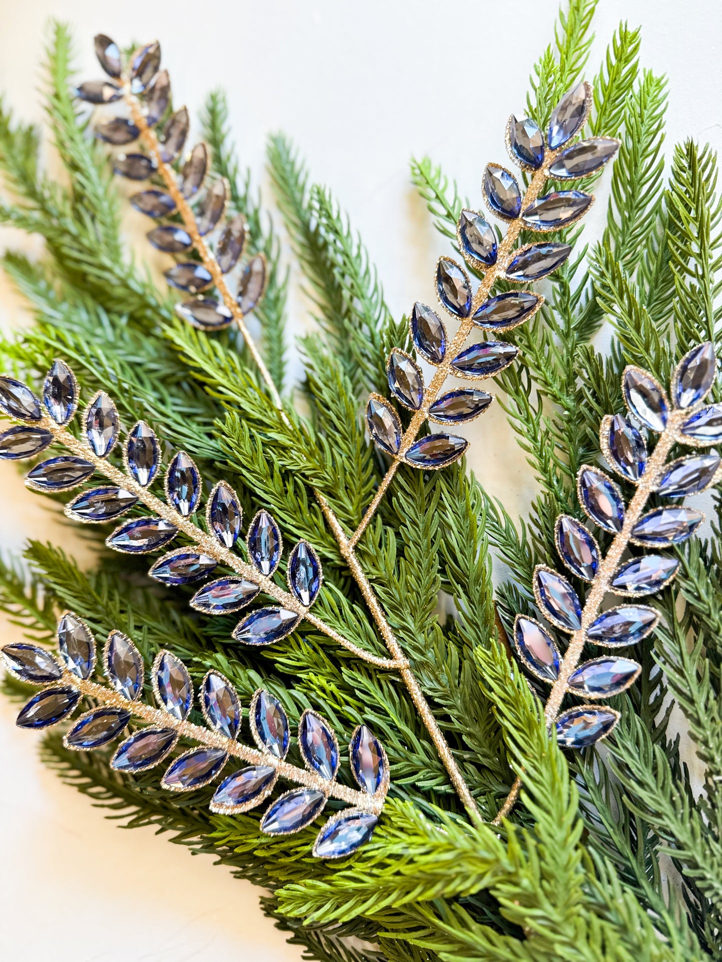 22.5” Blue Jewel Spray – Set of 4