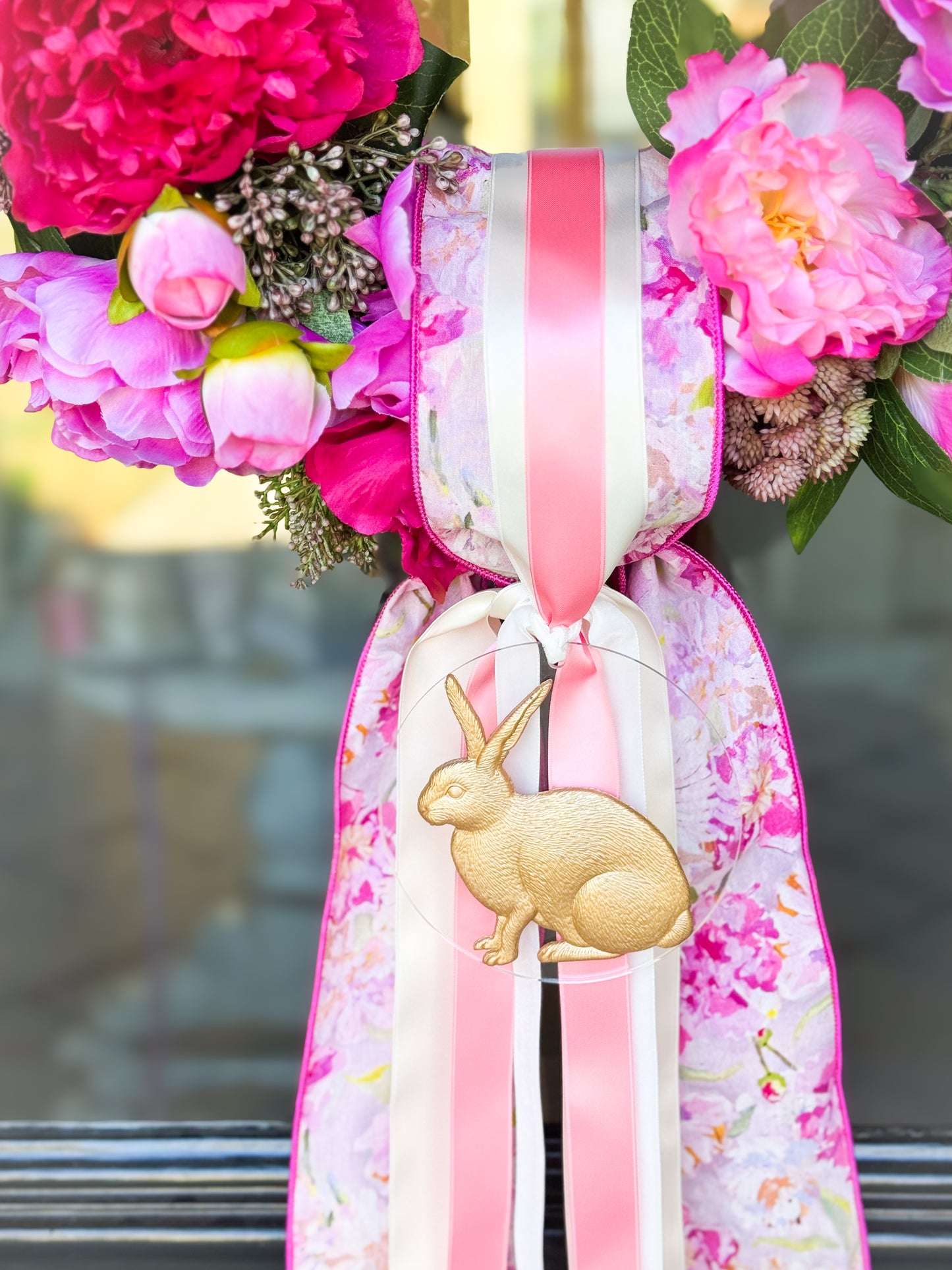 Perfectly Peony Cottontail Wreath