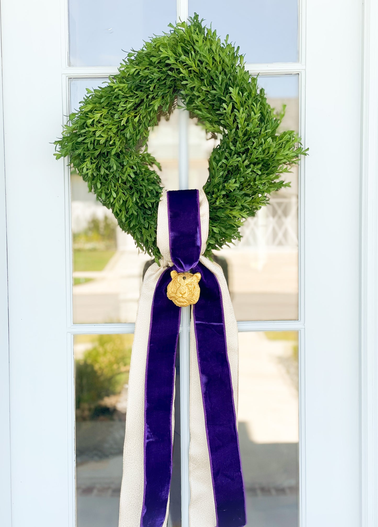 Geaux Lux Wreath And Sash With Tiger Head