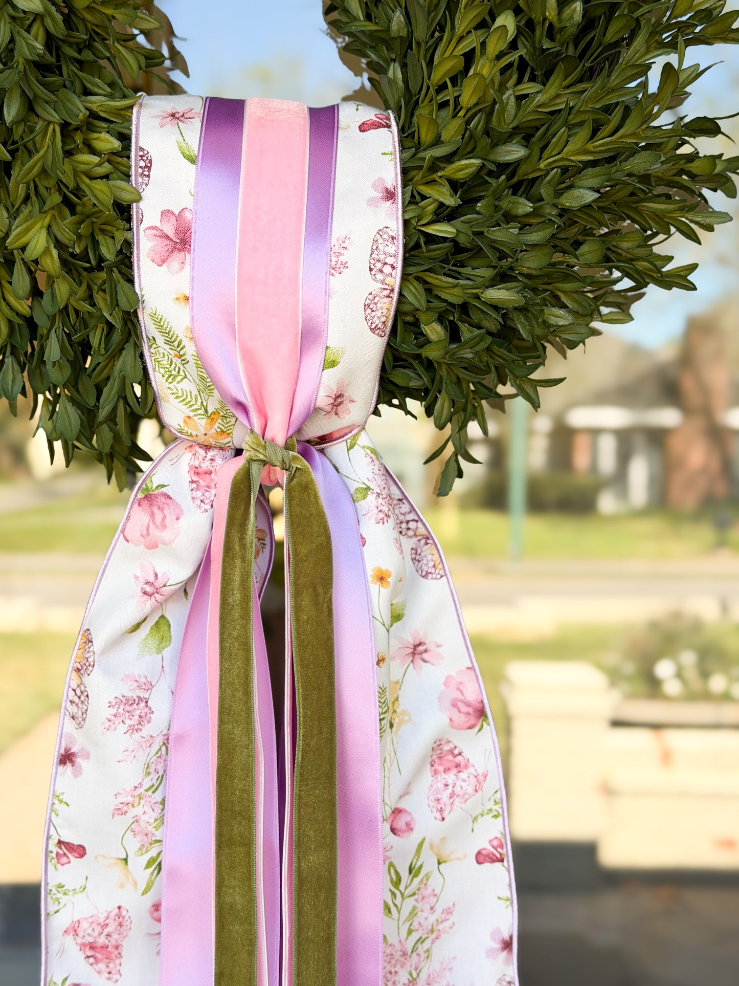 Blush Meadow Garden Tea Leaf Wreath & Sash
