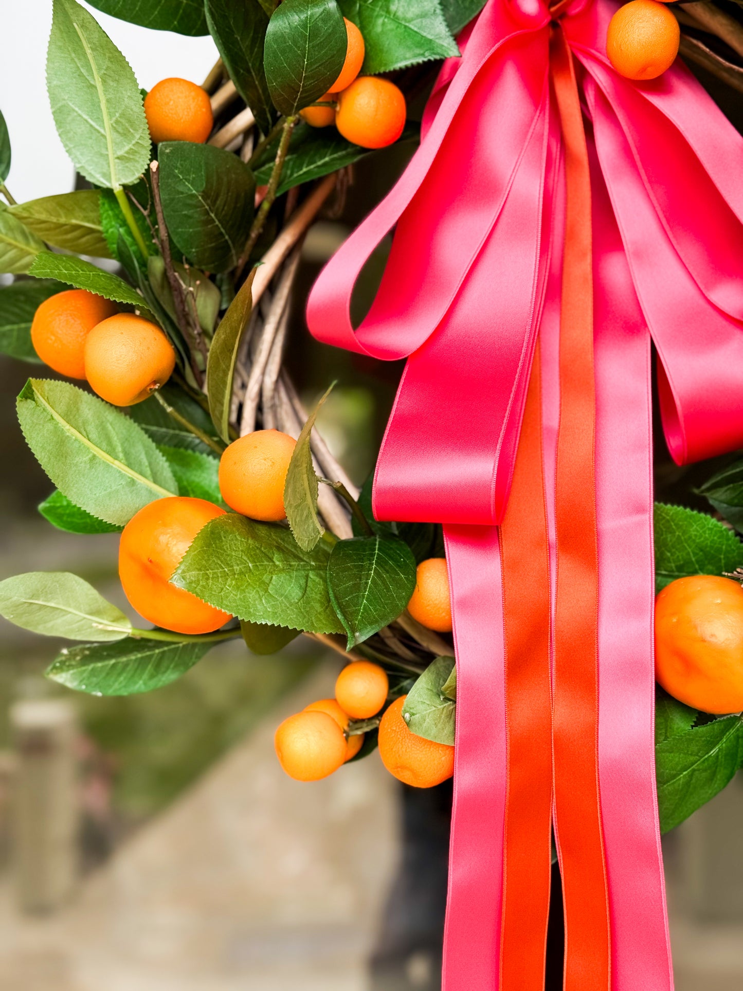 Classic Clementine Wreath And Bow