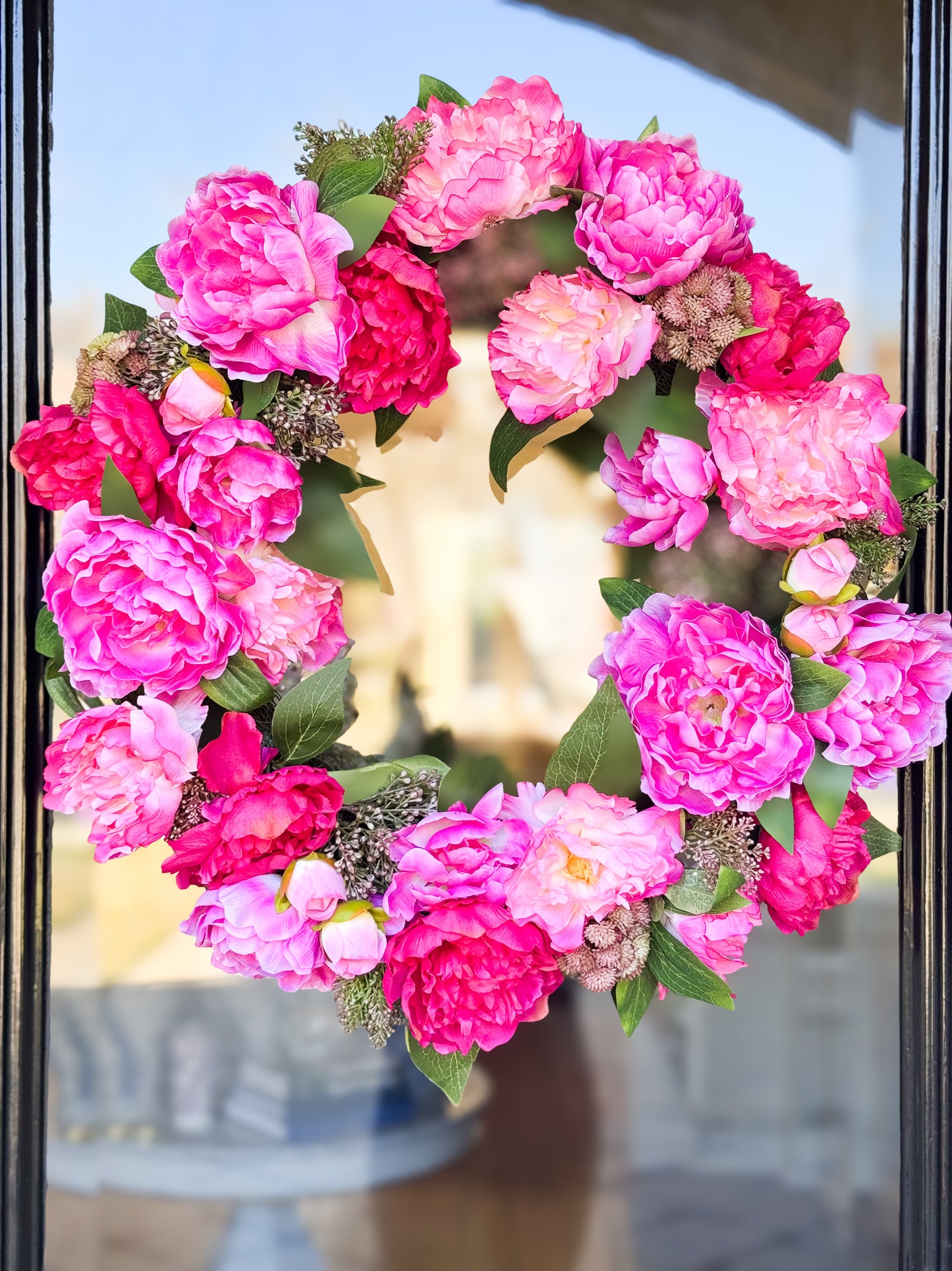 Perfectly Peony Cottontail Wreath