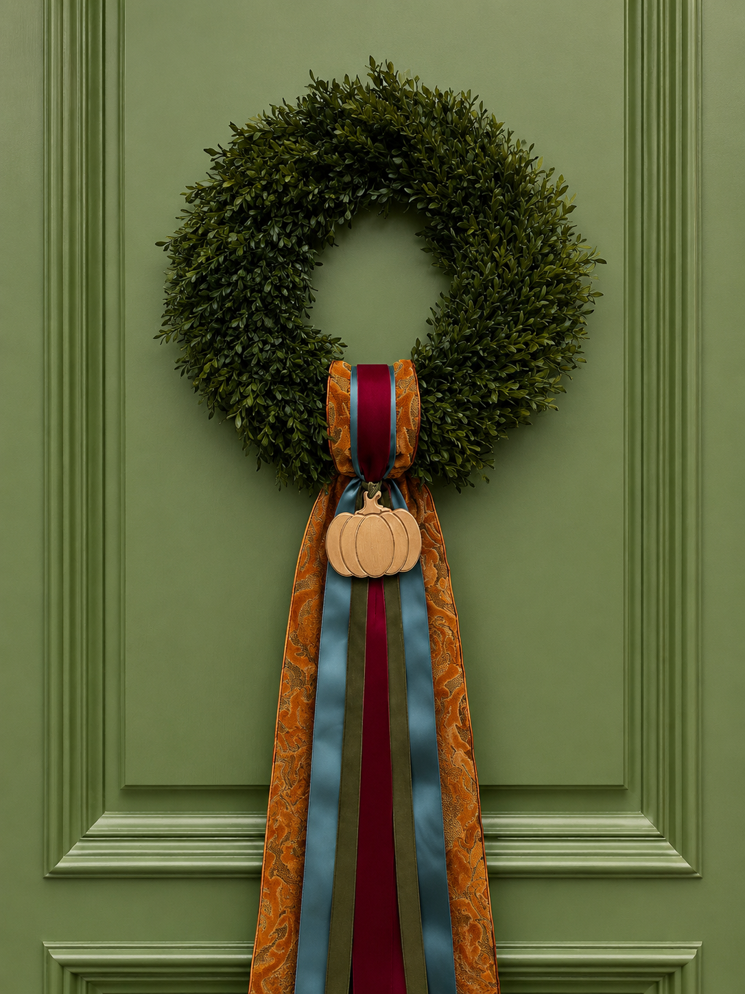 Blue Ridge Harvest Tea Leaf Wreath