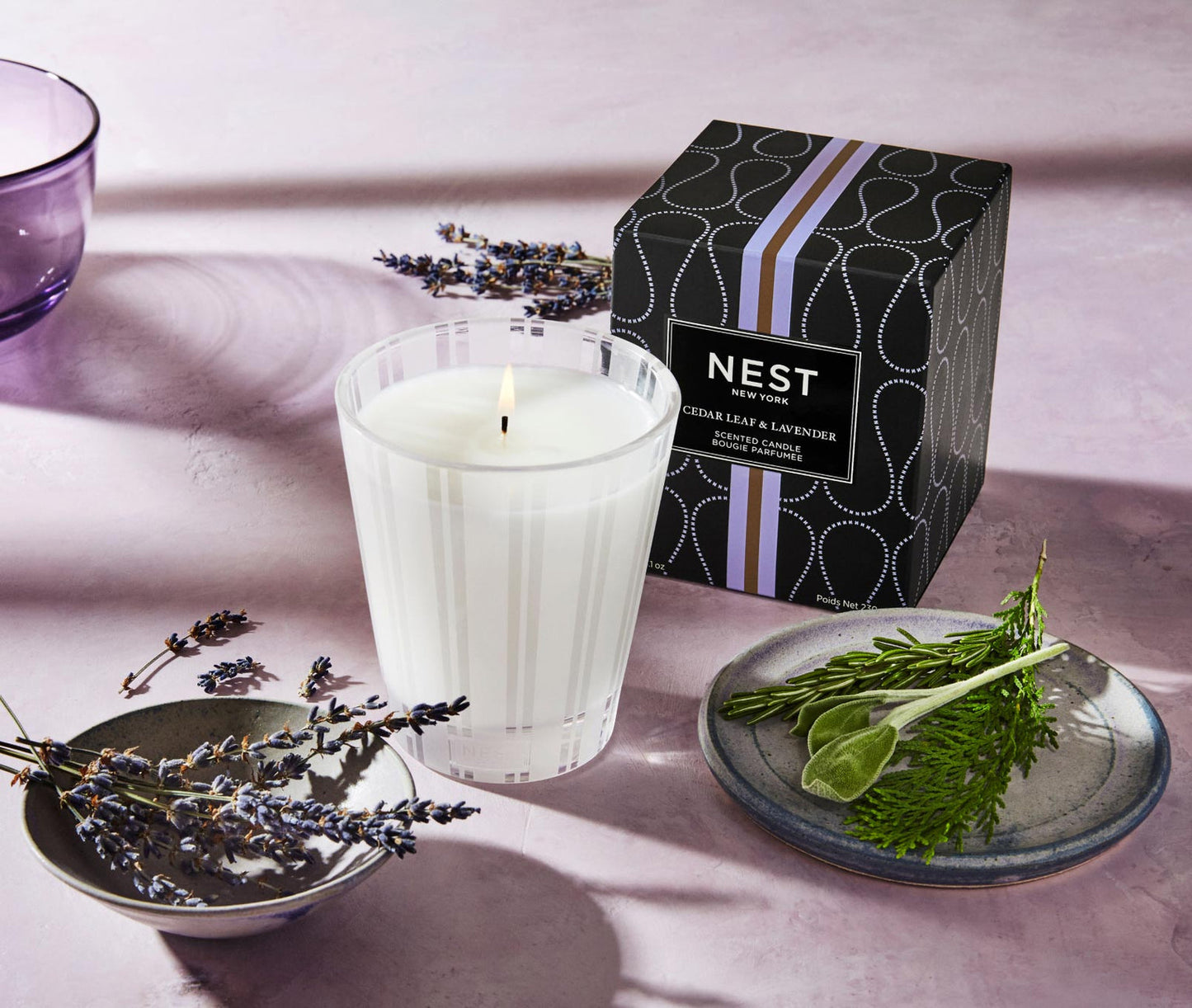Cedar Leaf & Lavender Votive Candle