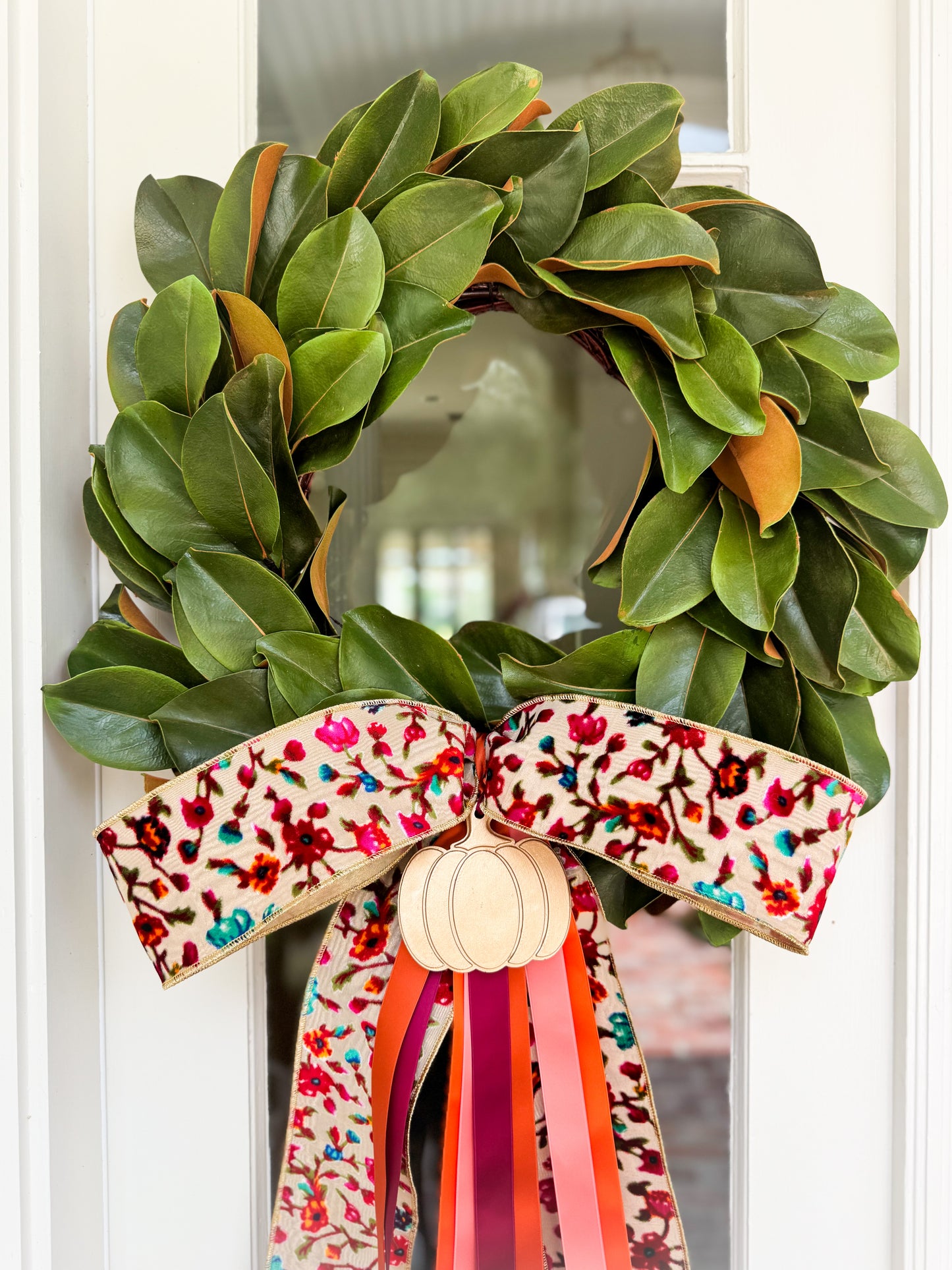 Autumn Rosewood Magnolia Wreath