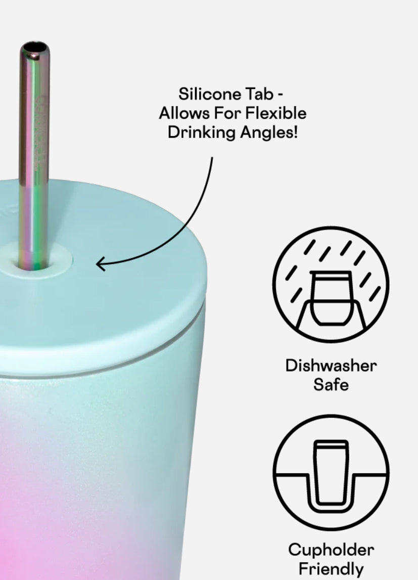 COLD CUP
INSULATED TUMBLER WITH STRAW- Unicorn Wonderland